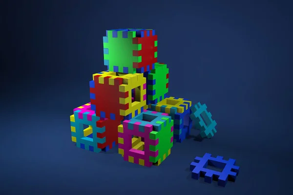 Constructeur Blocs Jouets Pour Bébé Jouer — Photo