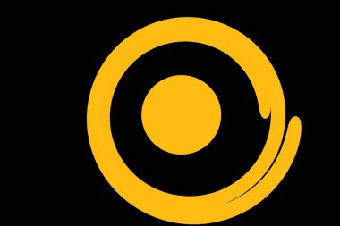 Siyah arkaplanda soyut renkli güneş