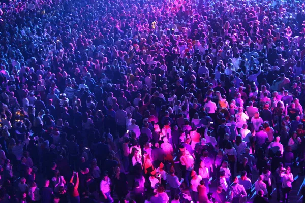 Mulțime Oameni Într Concert Sală Sport Complex Concerte Sporturi Foto — Fotografie, imagine de stoc