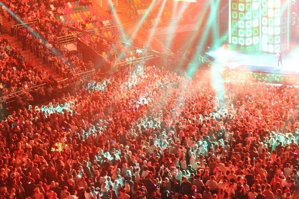 Mulțime Oameni Într Concert Sală Sport Complex Concerte Sporturi Foto — Fotografie, imagine de stoc