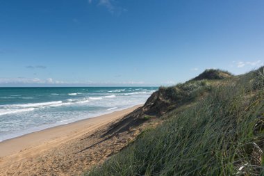 Beach kumul güneşli Coorong Milli Parkı'nda, Güney Aus