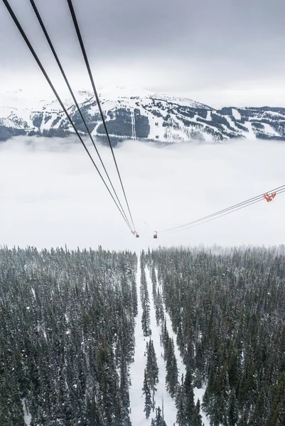 Gipfel zur Seilbahn bei Whistler, Kanada — Stockfoto