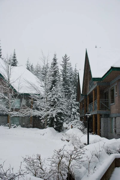 Whistler, Kanada karda kayak kulübesi kaplı