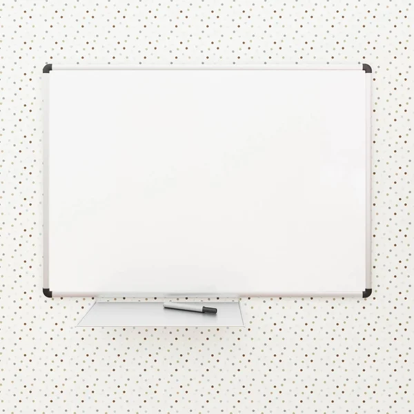 Blank Whiteboard at the wall.