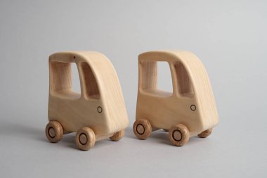 Children toy, an old wooden car clipart