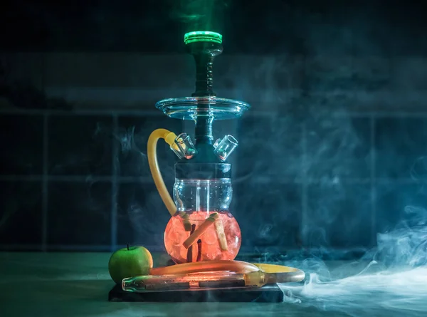 Hookah smoke in cafe & lounge bar — Stock Photo, Image