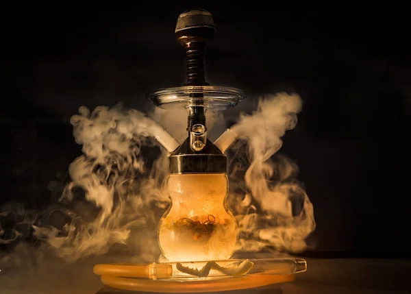 Hookah smoke in cafe & lounge bar — Stock Photo, Image