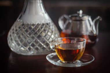 Şık nargile cam ve çay çaydanlık