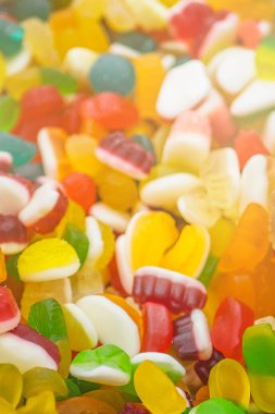 Depodaki lezzetli çok renkli çiğneme marmelat