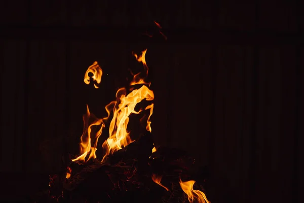 Queima Fogo Grelha Antes Carne Quente — Fotografia de Stock