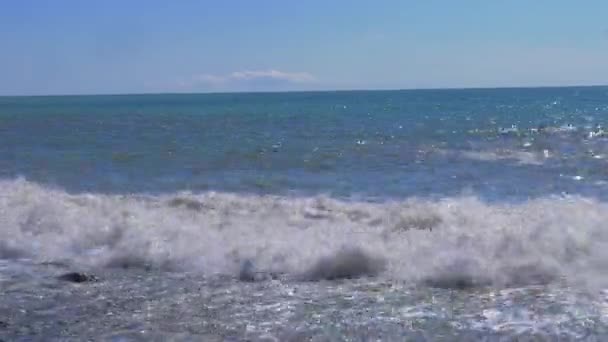 Хвилі Пляжі Бризки Води — стокове відео