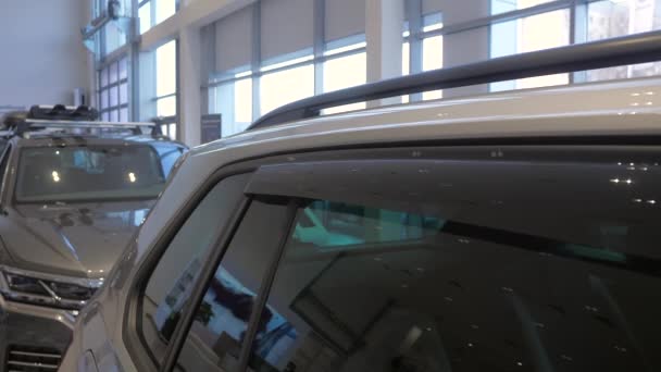 2020 Nizhny Novgorod Ρωσία Πυροβολισμός Στο Σαλόνι Αυτοκινήτου Της Volkswagen — Αρχείο Βίντεο