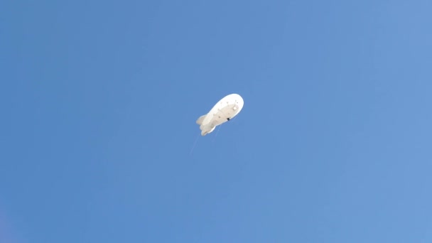 Hava Gemisi Gökyüzünde Beyazdır Kamera Bir Hava Gemisine Monte Edilmiş — Stok video