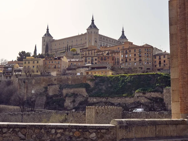 Panorama Starego Miasta Toledo Dawnej Stolicy Hiszpanii Czas Wieczorny — Zdjęcie stockowe