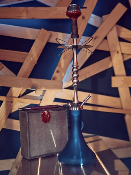 Nuevo Gancho Cristal Con Hermosa Luz Fondo Mesa Del Café — Foto de Stock