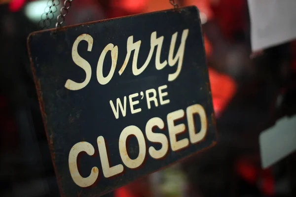 Sorry we're closed — Stock Photo, Image