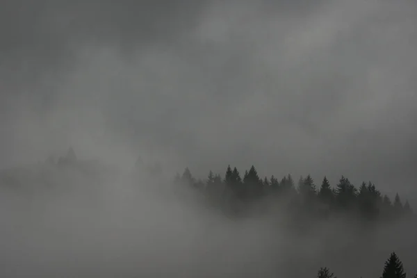 Niebla Paisaje Los Alpes Italianos — Foto de Stock