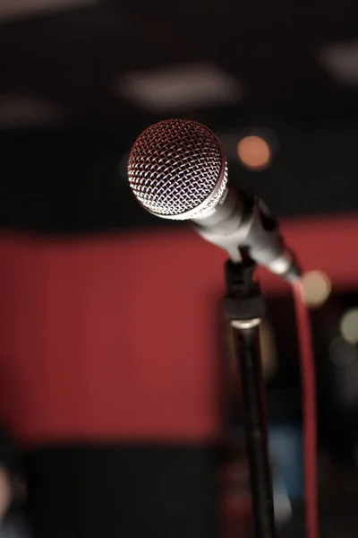 Microphone Sur Scène Concert Rock Photo De Stock