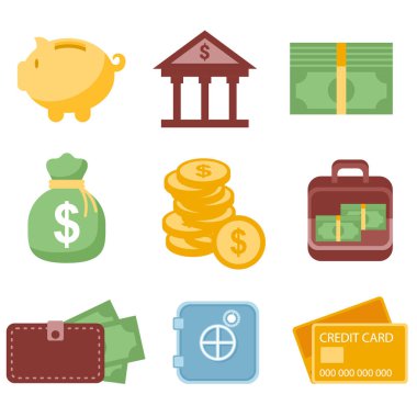 Infographic simgeler vektör öğeleri bankacılık,