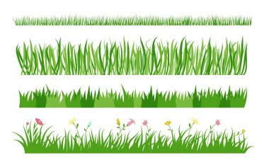 Dizi farklı kılıç ve otlar ve çimler için kaynaklanıyor. Vektör görüntü