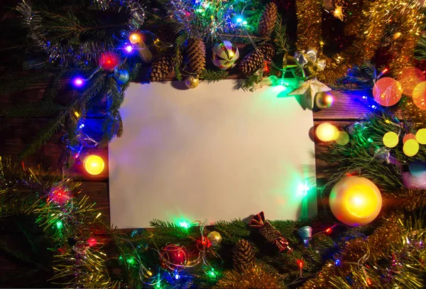 Öğeleri Noel Temalar bir çerçeveden içinde beyaz sayfa