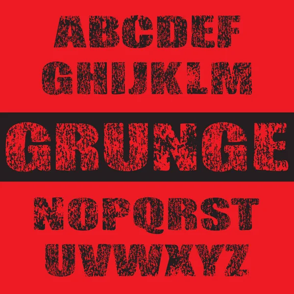 Vector Γραμματοσειρά Στυλ Grunge Διανυσματικό Αλφάβητο — Διανυσματικό Αρχείο