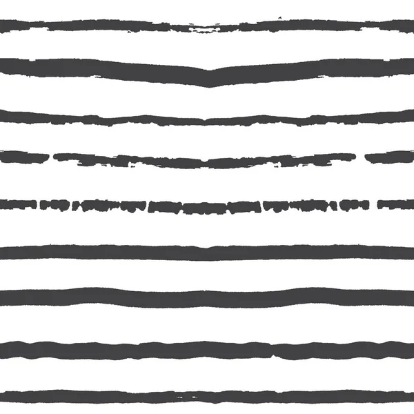 Vector Seamless Pattern Grunge Horizontal Stripes Black White Background Grunge — Stockový vektor