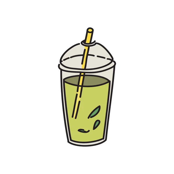 Bebida Verão Isolada Fundo Branco Etiqueta Vetorial Logotipo Elementos Design — Vetor de Stock