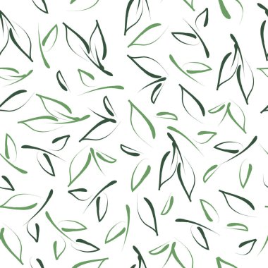 Beyaz arkaplanda izole edilmiş grunge yapraklı pürüzsüz desen. 