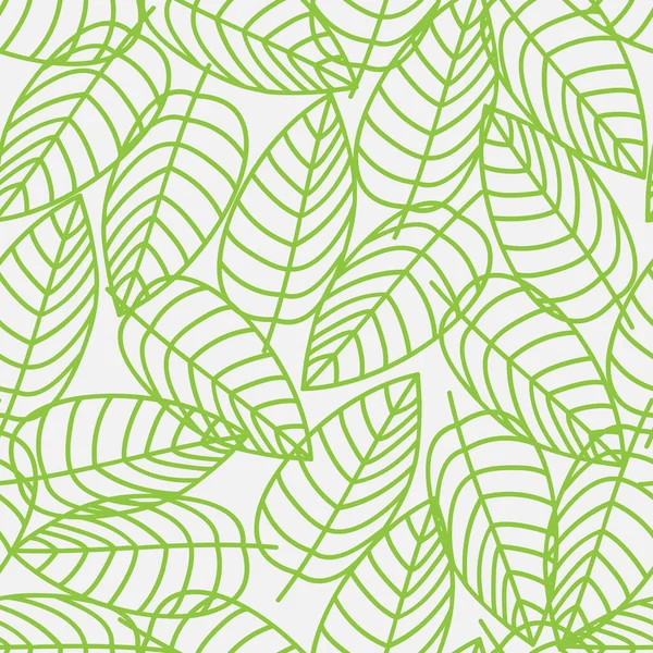 Green Leaves Vector Seamless Pattern — Stock Vector