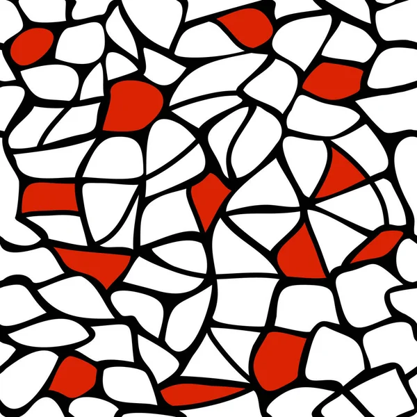 Векторний Безшовний Мальований Візерунок Абстрактний Чорно Червоний Фон Дизайн — стоковий вектор