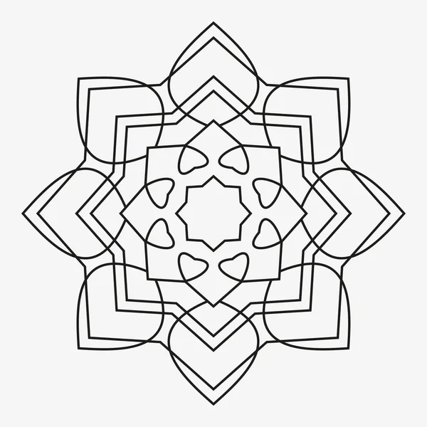 Forma Mandala Simple Vector Mandala — Vector de stock