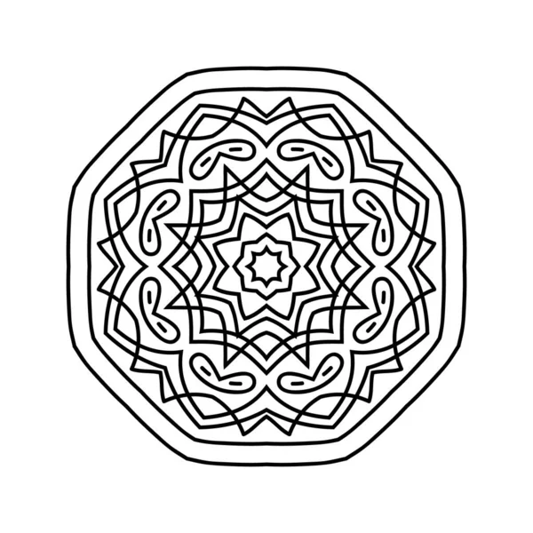 Einfache Mandala Form Vektormandala — Stockvektor