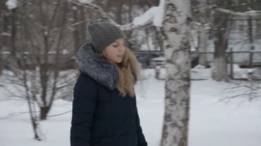 güzel kız portre hareketli kış