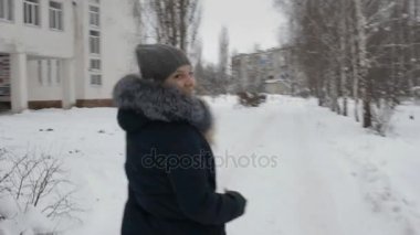 güzel kız portre hareketli kış