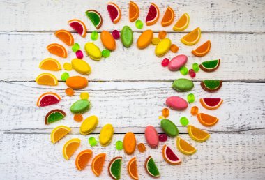 şekeri çerçevesi, şeker arka planda çemberi