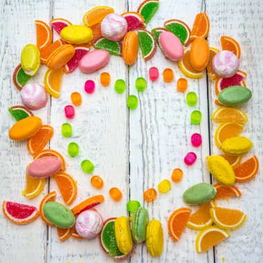 aşk için bir kalp şeklinde şeker