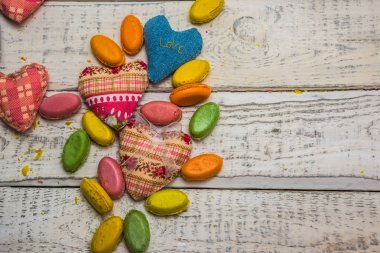 şeker kalpler arka plan üzerinde