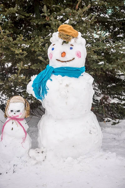 Snowman at the children's winter festival