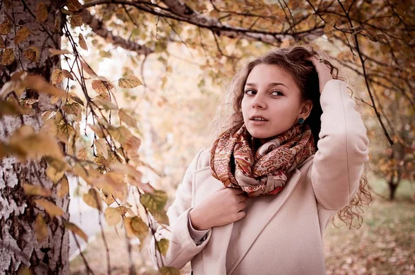 Ritratto di ragazza in autunno — Foto Stock