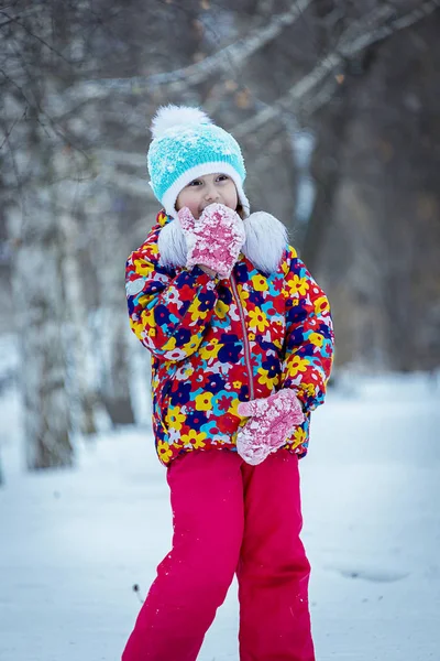 A child in the Park in winter — Stock Photo, Image