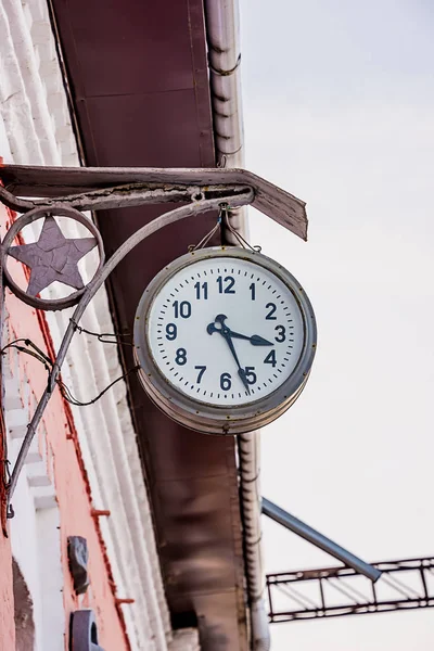 Old station clock — Stock Photo, Image