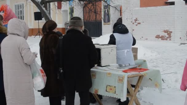 Vinter Carnival personer — Stockvideo