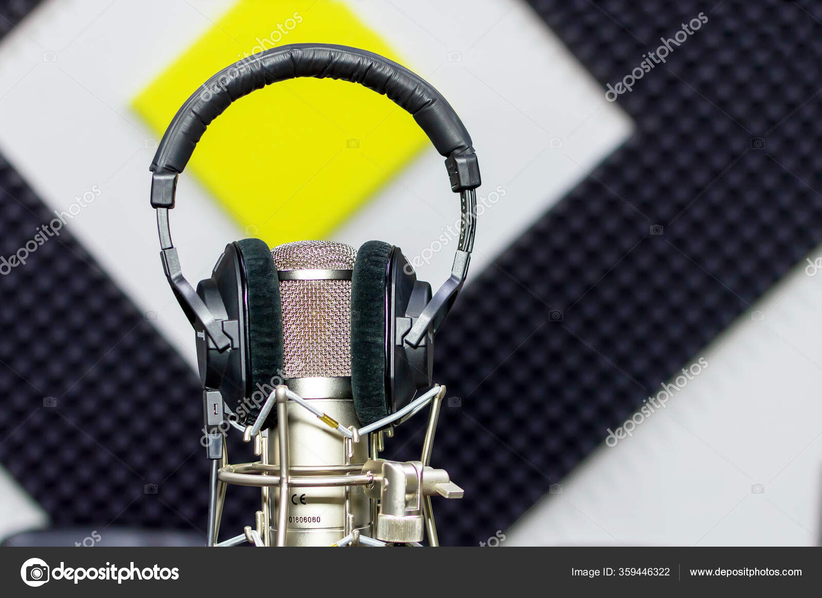 Microphone Headphones Sound Recording Studio Musical