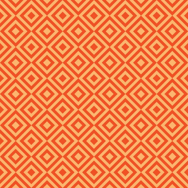 Πορτοκαλί χωρίς ραφή πρότυπο με τετράγωνα — Διανυσματικό Αρχείο