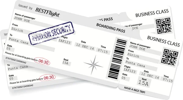 Vektör şablon boarding pass Bilet / — Stok Vektör