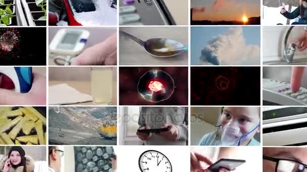 Collage de différentes vidéos. Vidéos UltraHD — Video