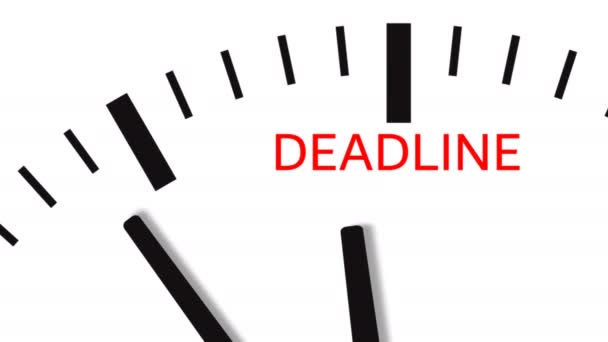Animation des Countdowns zur Deadline. UltraHD-Videoaufnahmen. — Stockvideo