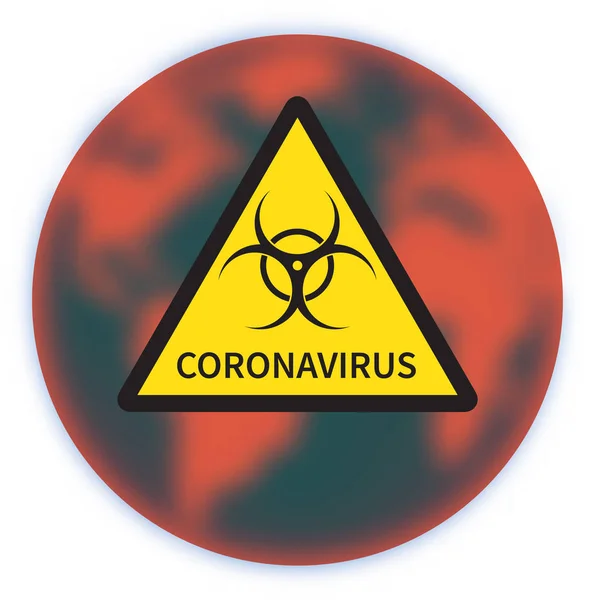 Concepto de Coronavirus 2019 nCoV peligro biológico — Vector de stock