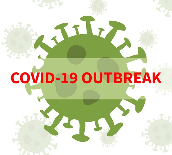 Concetto di focolaio di Novel Coronavirus covid-19 — Vettoriale Stock